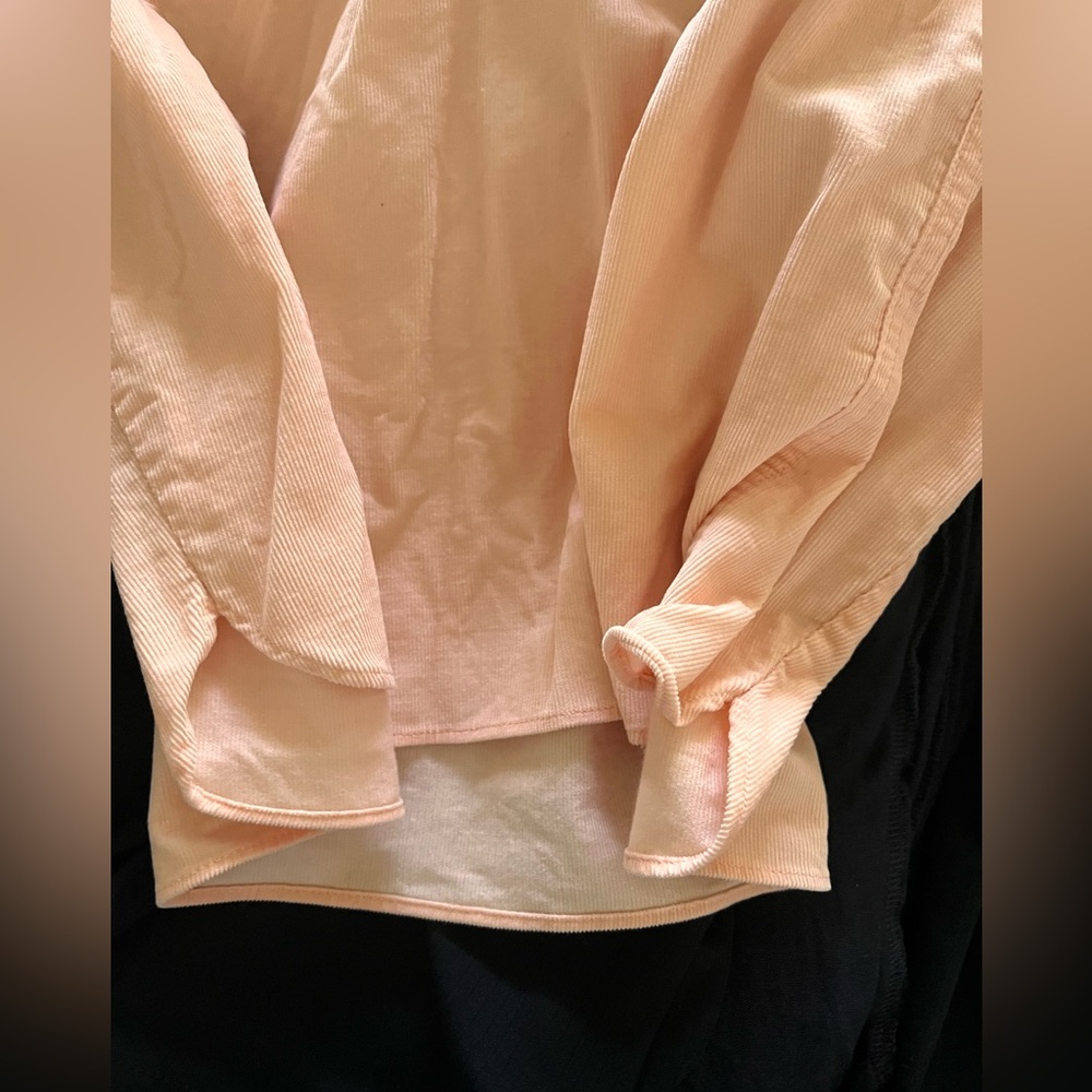 Izod Peach and Khaki Long Sleeve Shirt - Picture 5 of 17